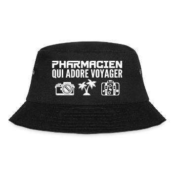 Reisende & Apotheker: Leidenschaft & Entdeckung - Bucket Hat - Schwarz - Vorne - Lela (165cm)