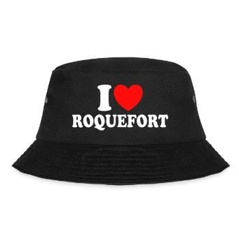 Humor Ich liebe Roquefort-Käse - Bucket Hat - Schwarz - Vorne - Lela (165cm)