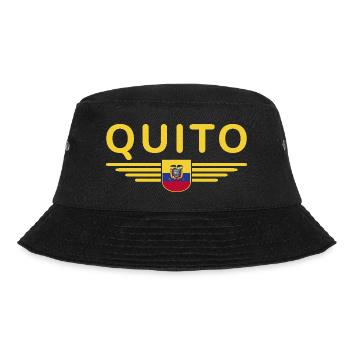 Quito Ecuador Fans T-Shirt Design - Bucket Hat - Schwarz - Vorne - Lela (165cm)
