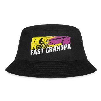 Fast grandpa on the bike - Bucket Hat - black - Front - Lela (165cm)