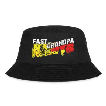 Fast grandpa on the bike - Bucket Hat - black - Front - Lela (165cm)