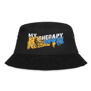 Riding a bike is my therapy - Bucket Hat - black - Front - Lela (165cm)