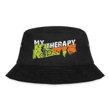 Bicycle biking is my therapy - Bucket Hat - black - Front - Lela (165cm)