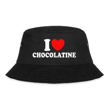 Humor Ich liebe Chocolatine Boulanger - Bucket Hat - Schwarz - Vorne - Lela (165cm)