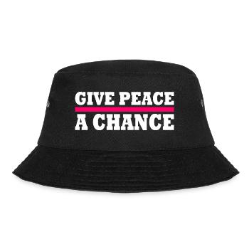 Give peace a chance - Bucket Hat - black - Front - Lela (165cm)