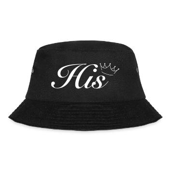 "His" Design, Pärchen Design - Bucket Hat - Schwarz - Vorne - Lela (165cm)