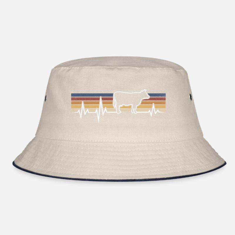 FLECKVIEH BRAUNVIEH KÜHE HERZSCHLAG RINDER BAUER Bucket Hat