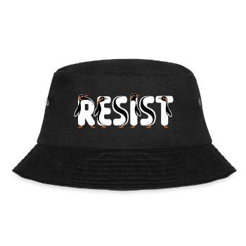 Penguin Protests Resistance Taxes - Bucket Hat - black - Front - Lela (165cm)