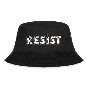 Penguin Protests Resistance Taxes - Bucket Hat - black - Front - Lela (165cm)