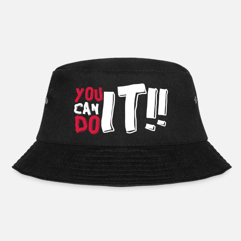 DU KANNST ES SCHAFFEN - Bucket Hat - Schwarz