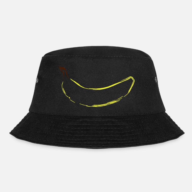 Abstrakte Banane - Bucket Hat - Schwarz