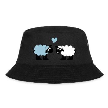 sheep happily in love sheep sheep lamb heart - Bucket Hat - black - Front - Lela (165cm)