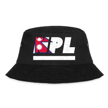 Nepal Fahne Flagge NPL - Bucket Hat - Schwarz - Vorne - Lela (165cm)