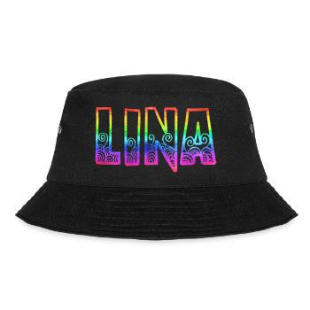 lina rs regenbogen - Bucket Hat - Schwarz - Vorne - Lela (165cm)