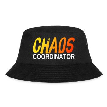 CHAOS COORDINATOR - gradient & white office humor - Bucket Hat - black - Front - Lela (165cm)
