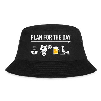 Motocross Daily Plan - Plan For The Day - Bucket Hat - black - Front - Lela (165cm)
