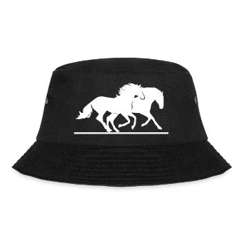 Horse Pferd Reiten - Bucket Hat - Schwarz - Vorne - Lela (165cm)