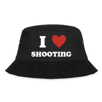 Ich liebe es zu schießen - Bucket Hat - Schwarz - Vorne - Lela (165cm)