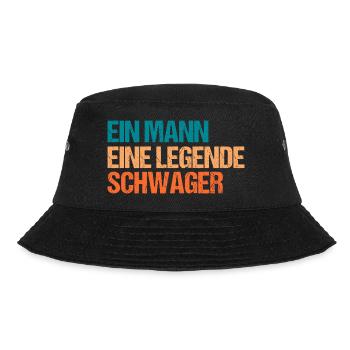 Ein Mann Legende Schwager Spruch - Bucket Hat - Schwarz - Vorne - Lela (165cm)
