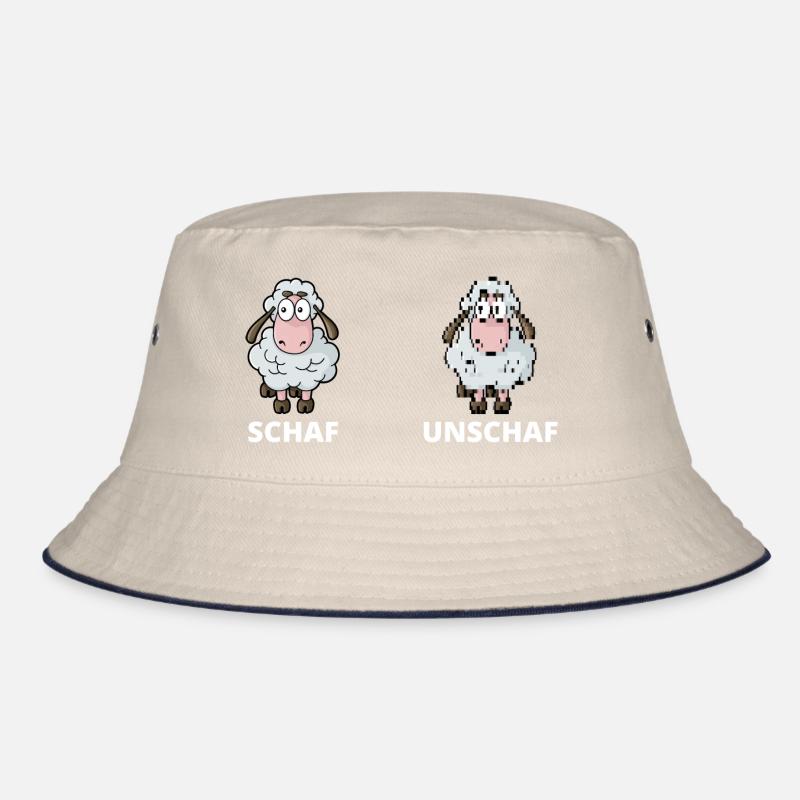 Schäfchen Schaf Unschaf Schafbock Schaffell Bucket Hat