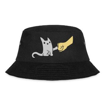 Brofist Katze Fist Pump - Bucket Hat - Schwarz - Vorne - Lela (165cm)