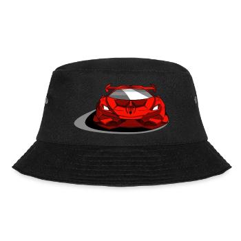 Voiture de sport Lambo rouge - Bob - noir - Devant - Lela (165cm)
