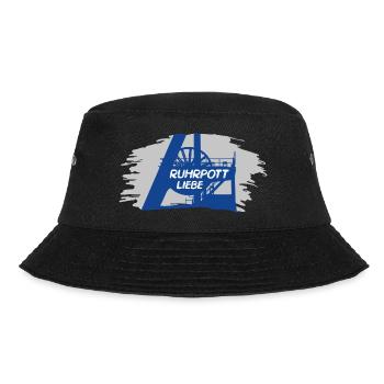 Ruhrpottliebe schlägt in meiner Brust - Bucket Hat - Schwarz - Vorne - Lela (165cm)