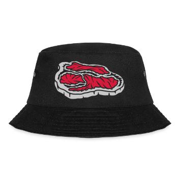 Grillmeister Juicy steak bloody - Bucket Hat - black - Front - Lela (165cm)