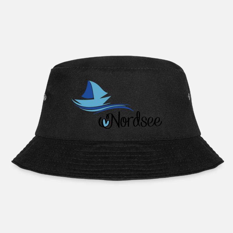 Conception de la mer du Nord avec voilier - Bob - noir