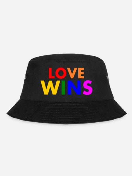 Love wins - Bucket Hat - Schwarz
