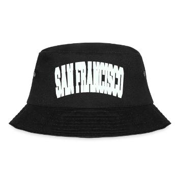 SAN FRANCISCO College - Bucket Hat - Schwarz - Vorne - Lela (165cm)