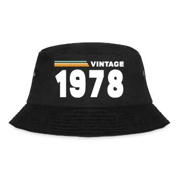1978 vintage - Bucket Hat - black - Front - Lela (165cm)