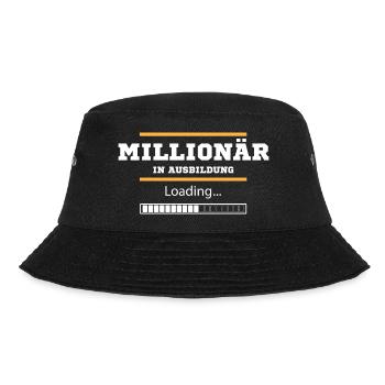Millionär in Ausbildung - Bucket Hat - Schwarz - Vorne - Lela (165cm)