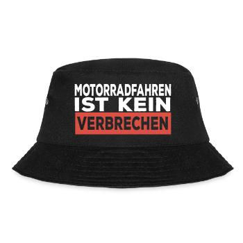 Motorradfahren ist kein Verbrechen Motorrad Fahrer - Bucket Hat - Schwarz - Vorne - Lela (165cm)