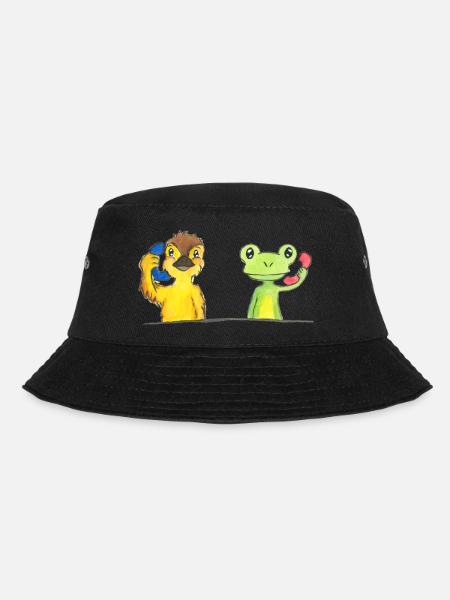 Ente und Frosch - Bucket Hat - Schwarz