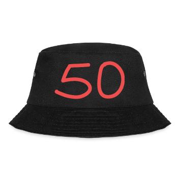 50th birthday fifty pink number pink - Bucket Hat - black - Front - Lela (165cm)