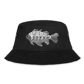 Fisch - Bucket Hat - Schwarz - Vorne - Lela (165cm)