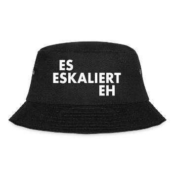 Es eskaliert eh - Bucket Hat - Schwarz - Vorne - Lela (165cm)