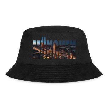 MUNICH SKYLINE AT NIGHT - Bucket Hat - black - Front - Lela (165cm)
