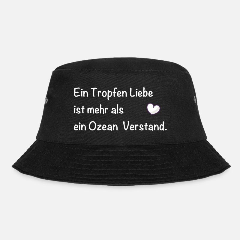 Spruch Liebe Romantisch - Bucket Hat - Schwarz
