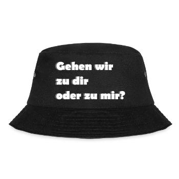 lustiger Spruch Anmache Party Mann Frau Geschenk - Bucket Hat - Schwarz - Vorne - Lela (165cm)