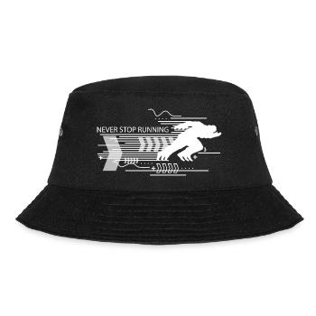 Marathon Triathlon Running joggen Biking Radfahren - Bucket Hat - Schwarz - Vorne - Lela (165cm)