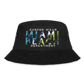 Miami Beach Surfer Wear - Bucket Hat - Schwarz - Vorne - Lela (165cm)