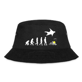 Wingsuit flying Base Jumping Skydiving Evolution - Bucket Hat - black - Front - Lela (165cm)