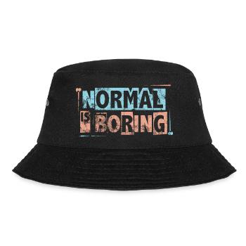 Normal Is Boring - Autism Awareness Puzzle Pieces - Bucket Hat - black - Front - Lela (165cm)