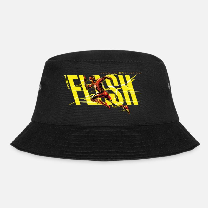 The Flash Running Yellow Logo - Bucket Hat - black