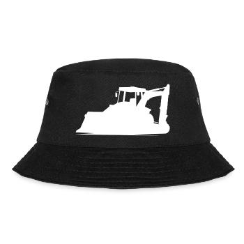Excavator operator and construction equipment operator Silhouette – - Bucket Hat - black - Front - Lela (165cm)