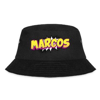 Marcos Nom personnalisé Style bande dessinée Pop Art, - Bob - noir - Devant - Lela (165cm)