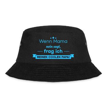 Lustige Sprüche - cooler Papa - Bucket Hat - Schwarz - Vorne - Lela (165cm)