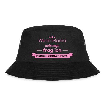 lustige Sprüche - cooler papa - Bucket Hat - Schwarz - Vorne - Lela (165cm)